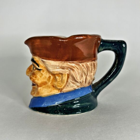 Vintage Character Face Toby Mug Made Japan Mini Creamer Estate Colonial Vintage - Picture 4 of 7